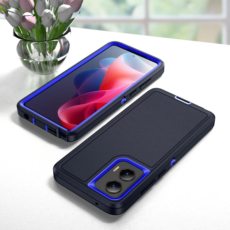 For Motorola Moto G Play 5G 2024 Life Waterproof Rugged PC + Silicone Phone Case(Dark Blue + Royal Blue) - Motorola Cases by PMC Jewellery | Online Shopping South Africa | PMC Jewellery | Buy Now Pay Later Mobicred