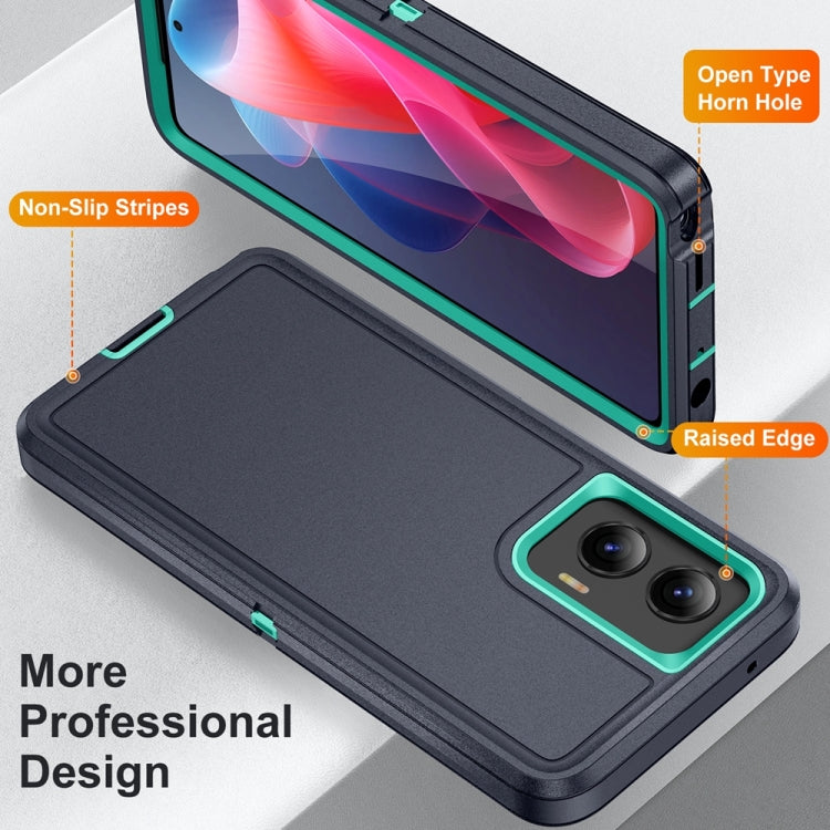 For Motorola Moto G Play 5G 2024 Life Waterproof Rugged PC + Silicone Phone Case(Dark Blue + Light Blue) - Motorola Cases by PMC Jewellery | Online Shopping South Africa | PMC Jewellery | Buy Now Pay Later Mobicred