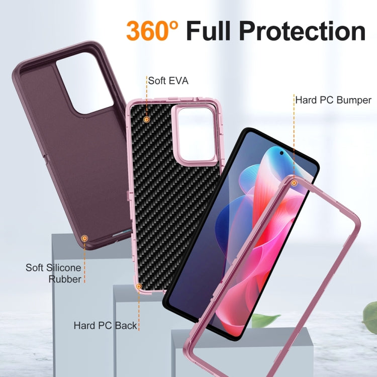 For Motorola Moto G Play 5G 2024 Life Waterproof Rugged PC + Silicone Phone Case(Purple + Pink) - Motorola Cases by PMC Jewellery | Online Shopping South Africa | PMC Jewellery | Buy Now Pay Later Mobicred