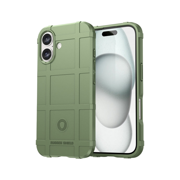 For iPhone 16 Plus Full Coverage Shockproof TPU Phone Case(Green) - iPhone 16 Plus Cases by PMC TechLife | Online Shopping South Africa | PMC TechLife | Buy Now Pay Later Mobicred
