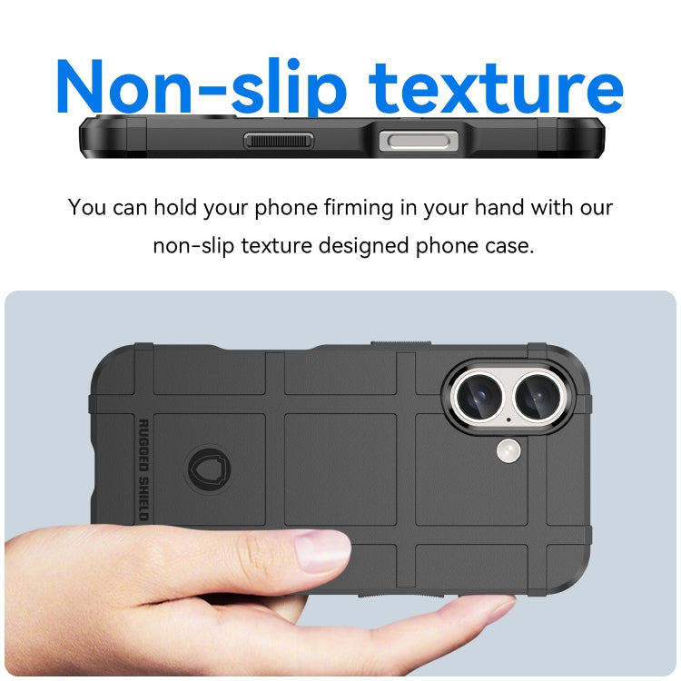 For iPhone 16 Full Coverage Shockproof TPU Phone Case(Black) - iPhone 16 Cases by PMC TechLife | Online Shopping South Africa | PMC TechLife | Buy Now Pay Later Mobicred