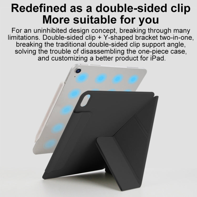 For iPad Air 11 2024 Y-Shape Double-sided Clip Magnetic Smart Tablet Case(Light Grey) - iPad Air 11 2024 Cases by PMC TechLife | Online Shopping South Africa | PMC TechLife | Buy Now Pay Later Mobicred