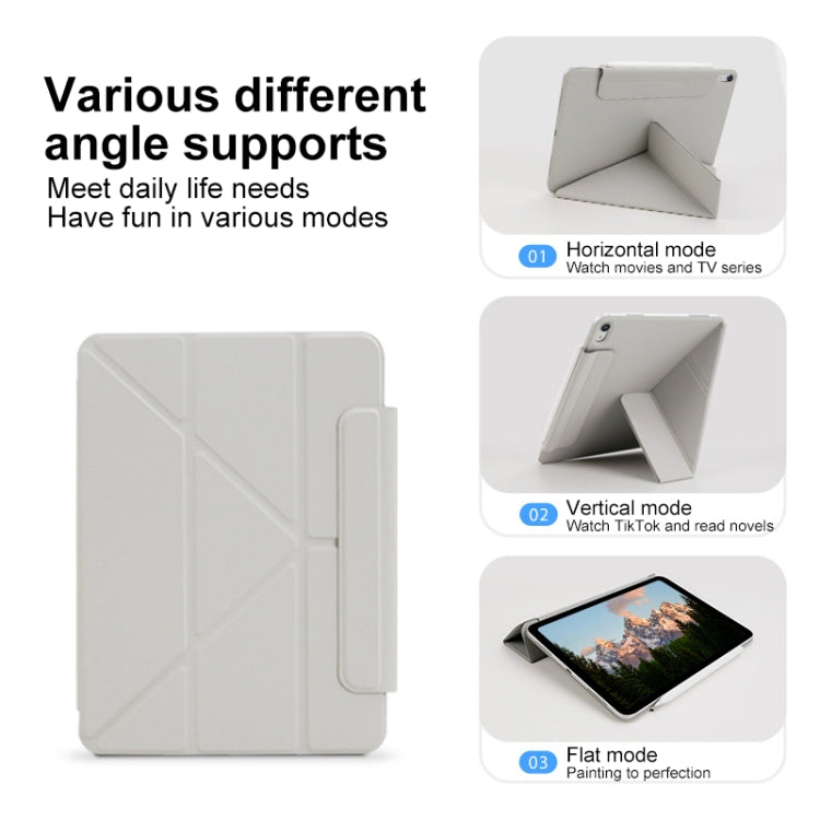 For iPad Air 11 2024 Y-Shape Double-sided Clip Magnetic Smart Tablet Case(Light Grey) - iPad Air 11 2024 Cases by PMC TechLife | Online Shopping South Africa | PMC TechLife | Buy Now Pay Later Mobicred