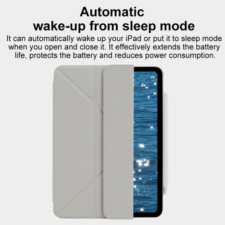 For iPad Air 13 2024 Y-Shape Double-sided Clip Magnetic Smart Tablet Case(Light Grey) - iPad Air 13 2024 Cases by PMC TechLife | Online Shopping South Africa | PMC TechLife | Buy Now Pay Later Mobicred