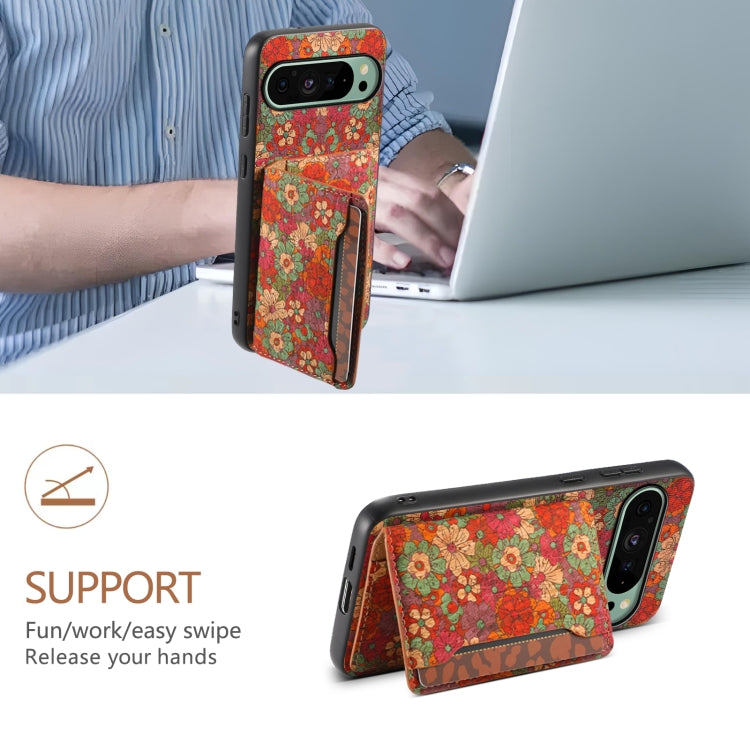 For Google Pixel 9 Card Slot Holder Phone Case(Summer Red) - Google Cases by PMC TechLife | Online Shopping South Africa | PMC TechLife | Buy Now Pay Later Mobicred