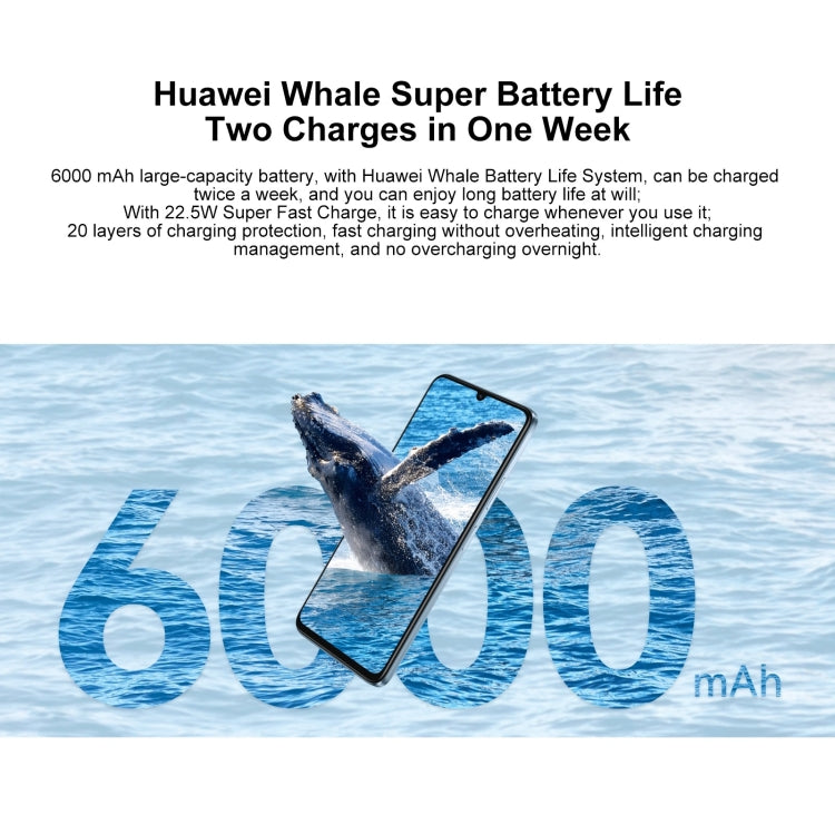 HUAWEI Enjoy 70S, 8GB+128GB, Side Fingerprint Identification, 6.75 inch HarmonyOS 4.2 Octa Core 2.4GHz, Network: 4G, Not Support Google Play(Black) - free shipping - PMC Jewellery - Order now!