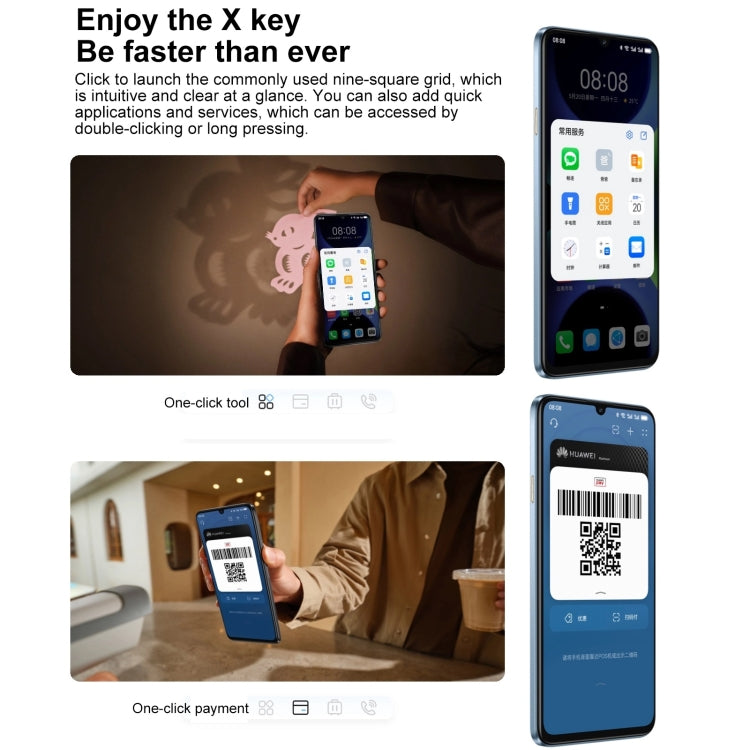 HUAWEI Enjoy 70S, 8GB+128GB, Side Fingerprint Identification, 6.75 inch HarmonyOS 4.2 Octa Core 2.4GHz, Network: 4G, Not Support Google Play(Black) - free shipping - PMC Jewellery - Order now!