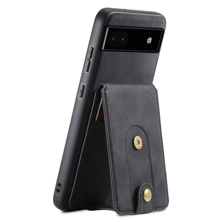 For Google Pixel 6a Denior D14 NK Retro Pattern MagSafe Magnetic Card Holder Leather Phone Case(Black) - free shipping - PMC TechLife - Order now!