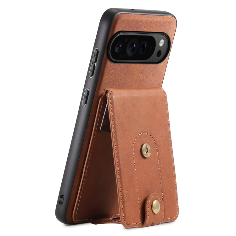 For Google Pixel 9 Pro Denior D14 NK Retro Pattern MagSafe Magnetic Card Holder Leather Phone Case(Brown) - free shipping - PMC TechLife - Order now!
