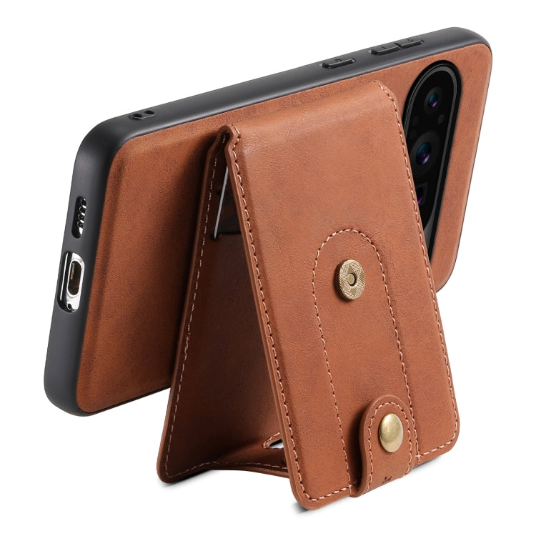 For Google Pixel 9 Pro Denior D14 NK Retro Pattern MagSafe Magnetic Card Holder Leather Phone Case(Brown) - free shipping - PMC TechLife - Order now!