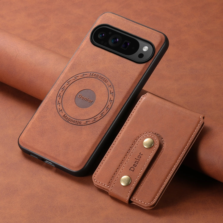 For Google Pixel 9 Pro Denior D14 NK Retro Pattern MagSafe Magnetic Card Holder Leather Phone Case(Brown) - free shipping - PMC TechLife - Order now!