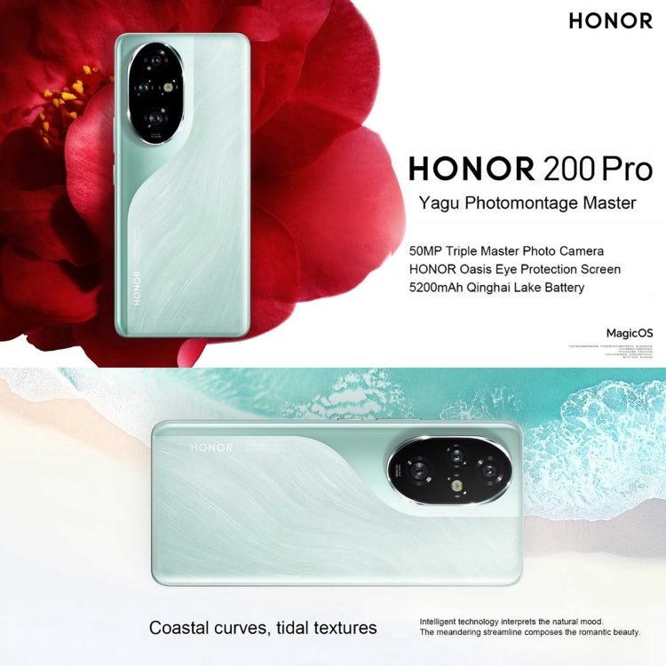 Honor 200 Pro, 12GB+512GB, Screen Fingerprint Identification, 6.78 inch MagicOS 8.0 Snapdragon 8s Gen 3 Octa Core, Network: 5G, NFC, OTG(Blue) - free shipping - PMc TechLife - Order now!