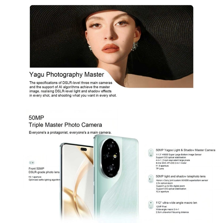 Honor 200 Pro, 12GB+256GB, Screen Fingerprint Identification, 6.78 inch MagicOS 8.0 Snapdragon 8s Gen 3 Octa Core, Network: 5G, NFC, OTG(Silver White) - free shipping - PMc TechLife - Order now!