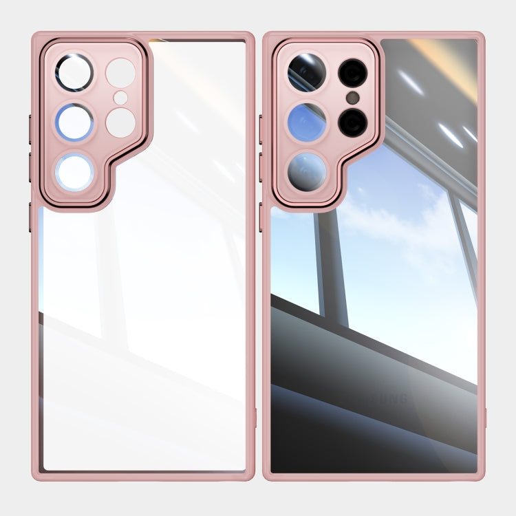 For Samsung Galaxy S25 Ultra 5G Acrylic Hybrid TPU Armor Shockproof Phone Case(Pink) - Galaxy S25 Ultra 5G Cases by PMC Jewellery | Online Shopping South Africa | PMC Jewellery | Buy Now Pay Later Mobicred
