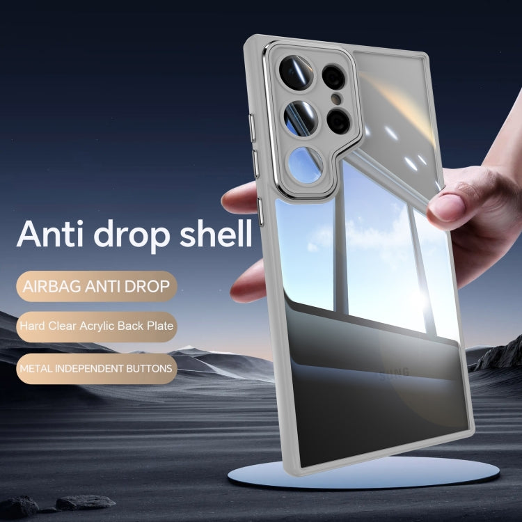 For Samsung Galaxy S25 Ultra 5G Acrylic Hybrid TPU Armor Shockproof Phone Case(Grey) - Galaxy S25 Ultra 5G Cases by PMC Jewellery | Online Shopping South Africa | PMC Jewellery | Buy Now Pay Later Mobicred