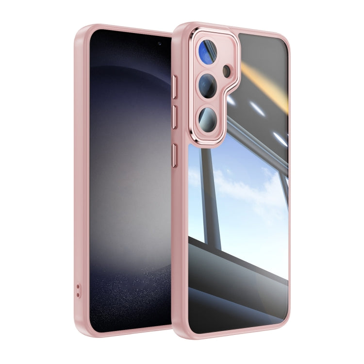For Samsung Galaxy S25 5G Acrylic Hybrid TPU Armor Shockproof Phone Case(Pink) - Galaxy S25 5G Cases by PMC Jewellery | Online Shopping South Africa | PMC Jewellery | Buy Now Pay Later Mobicred