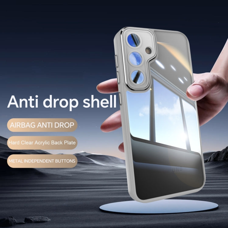 For Samsung Galaxy S25 5G Acrylic Hybrid TPU Armor Shockproof Phone Case(Grey) - Galaxy S25 5G Cases by PMC Jewellery | Online Shopping South Africa | PMC Jewellery | Buy Now Pay Later Mobicred