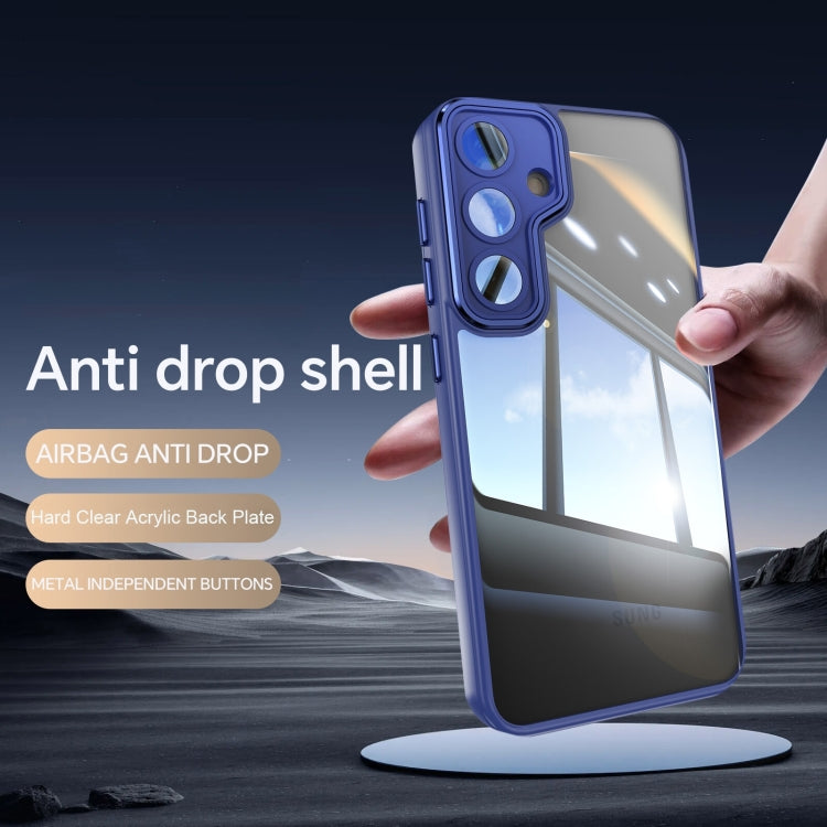 For Samsung Galaxy S25 5G Acrylic Hybrid TPU Armor Shockproof Phone Case(Blue) - free shipping - PMC Jewellery - Order now!