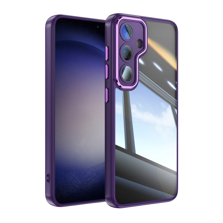 For Samsung Galaxy S25 5G Acrylic Hybrid TPU Armor Shockproof Phone Case(Purple) - Galaxy S25 5G Cases by PMC Jewellery | Online Shopping South Africa | PMC Jewellery | Buy Now Pay Later Mobicred