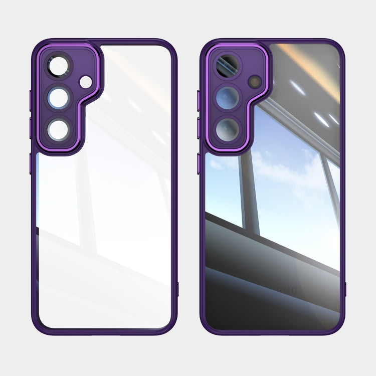 For Samsung Galaxy S25 5G Acrylic Hybrid TPU Armor Shockproof Phone Case(Purple) - Galaxy S25 5G Cases by PMC Jewellery | Online Shopping South Africa | PMC Jewellery | Buy Now Pay Later Mobicred