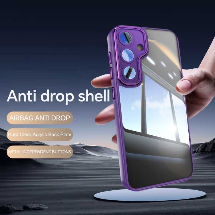 For Samsung Galaxy S25 5G Acrylic Hybrid TPU Armor Shockproof Phone Case(Purple) - Galaxy S25 5G Cases by PMC Jewellery | Online Shopping South Africa | PMC Jewellery | Buy Now Pay Later Mobicred