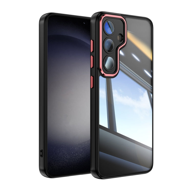 For Samsung Galaxy S25+ 5G Acrylic Hybrid TPU Armor Shockproof Phone Case(Black Red) - Galaxy S25+ 5G Cases by PMC Jewellery | Online Shopping South Africa | PMC Jewellery | Buy Now Pay Later Mobicred