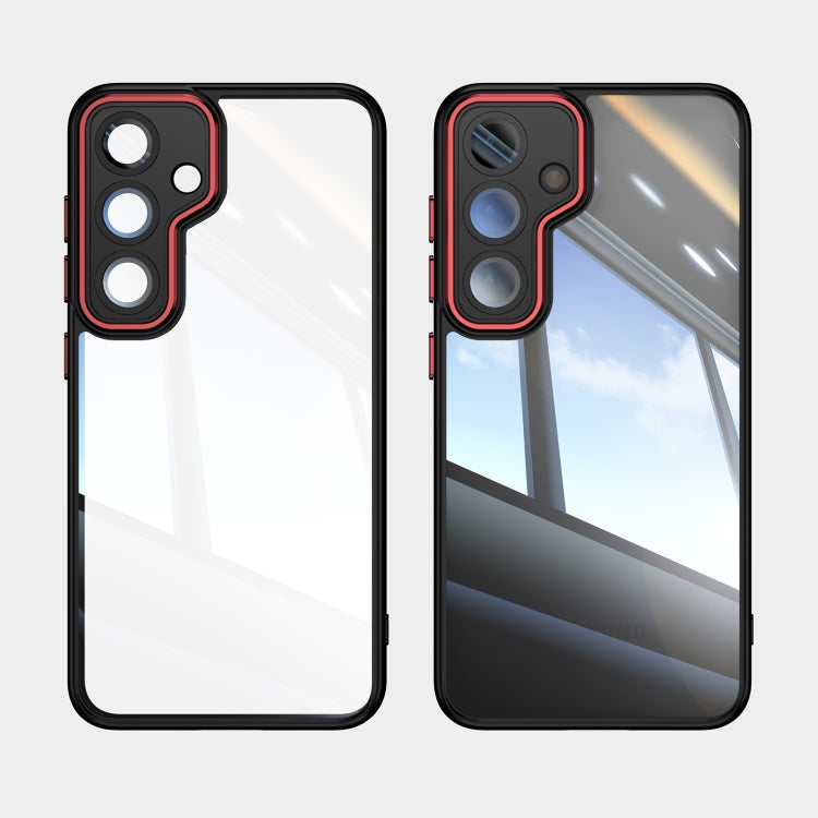 For Samsung Galaxy S25+ 5G Acrylic Hybrid TPU Armor Shockproof Phone Case(Black Red) - Galaxy S25+ 5G Cases by PMC Jewellery | Online Shopping South Africa | PMC Jewellery | Buy Now Pay Later Mobicred