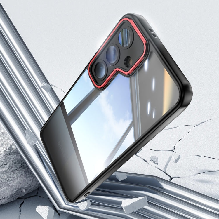 For Samsung Galaxy S25+ 5G Acrylic Hybrid TPU Armor Shockproof Phone Case(Black Red) - Galaxy S25+ 5G Cases by PMC Jewellery | Online Shopping South Africa | PMC Jewellery | Buy Now Pay Later Mobicred