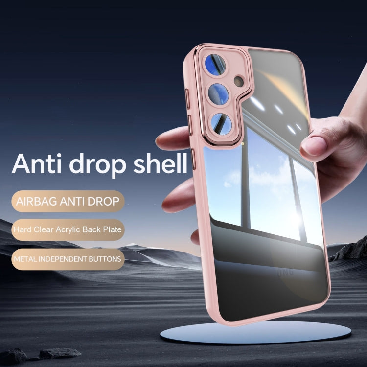 For Samsung Galaxy S25+ 5G Acrylic Hybrid TPU Armor Shockproof Phone Case(Pink) - Galaxy S25+ 5G Cases by PMC Jewellery | Online Shopping South Africa | PMC Jewellery | Buy Now Pay Later Mobicred