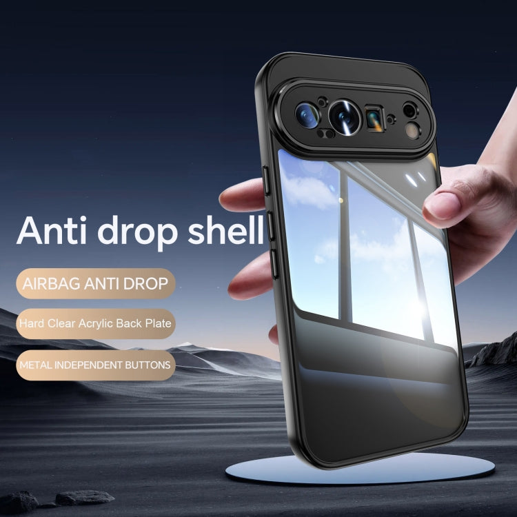 For Google Pixel 9 / 9 Pro Acrylic Hybrid TPU Armor Shockproof Phone Case(Black) - Google Cases by PMC TechLife | Online Shopping South Africa | PMC TechLife | Buy Now Pay Later Mobicred