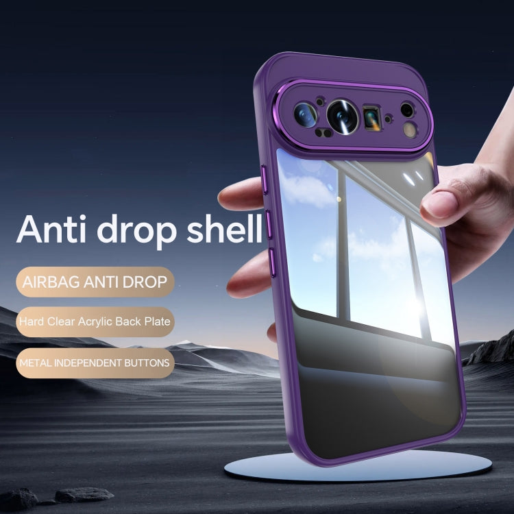 For Google Pixel 9 Acrylic Hybrid TPU Armor Shockproof Phone Case(Purple) - free shipping - PMC TechLife - Order now!