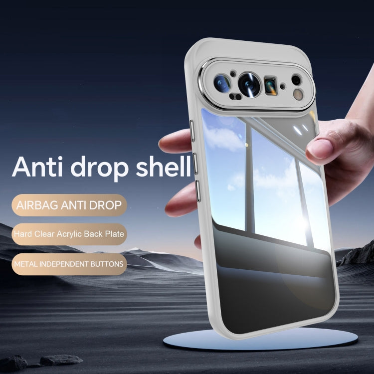 For Google Pixel 9 Pro XL Acrylic Hybrid TPU Armor Shockproof Phone Case(Grey) - Google Cases by PMC TechLife | Online Shopping South Africa | PMC TechLife | Buy Now Pay Later Mobicred
