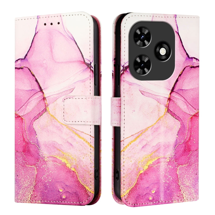 For Tecno Spark Go 2024 / Spark 20C PT003 Marble Pattern Flip Leather Phone Case(Pink Purple Gold) - Tecno Cases by PMC Jewellery | Online Shopping South Africa | PMC Jewellery | Buy Now Pay Later Mobicred