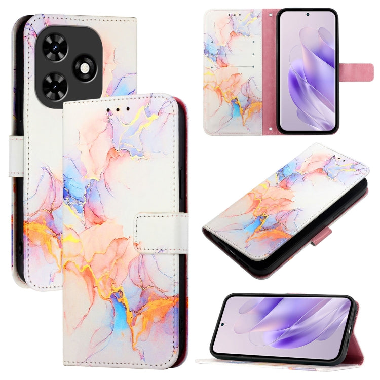 For Tecno Spark Go 2024 / Spark 20C PT003 Marble Pattern Flip Leather Phone Case(Galaxy Marble White) - free shipping - PMC Jewellery - Order now!