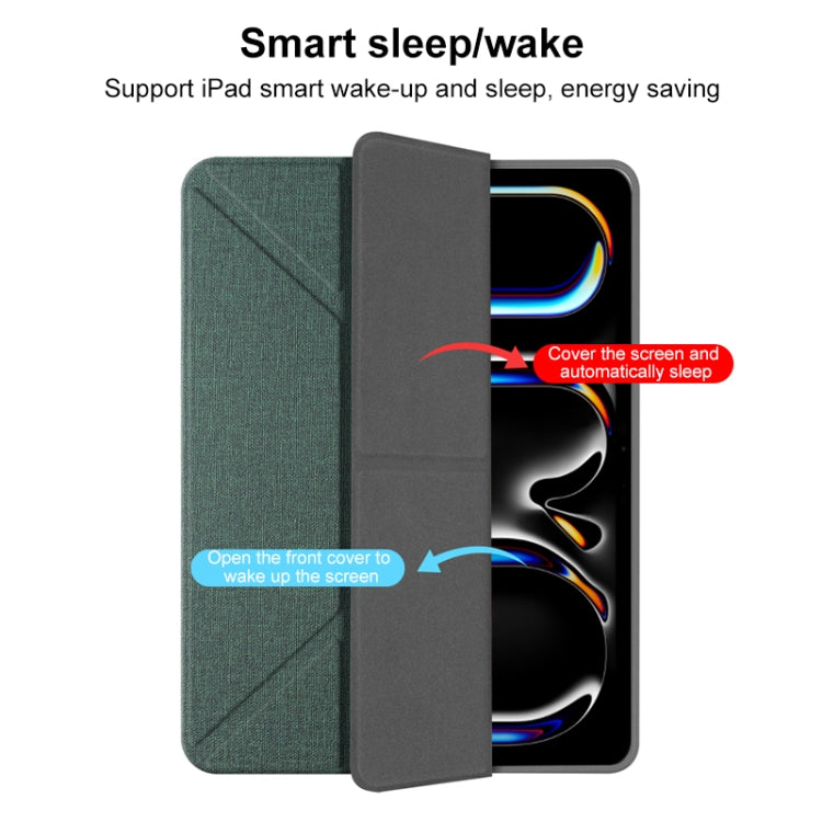 For iPad Air 13 2024 Mutural Multi-fold Smart Leather Tablet Case(Blue) - free shipping - PMC TechLife - Order now!