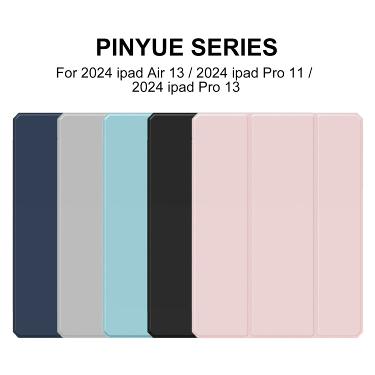 For iPad Air 13 2025 / 2024 Mutural Pinyue Series Smart Leather Tablet Case(Grey) - free shipping - PMC TechLife - Order now!