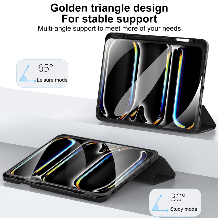 For iPad Air 11 2025 / 2024 Mutural Pinyue Series Smart Leather Tablet Case(Black) - iPad Air 11 2025 / 2024 Cases by Mutural | Online Shopping South Africa | PMC TechLife | Buy Now Pay Later Mobicred