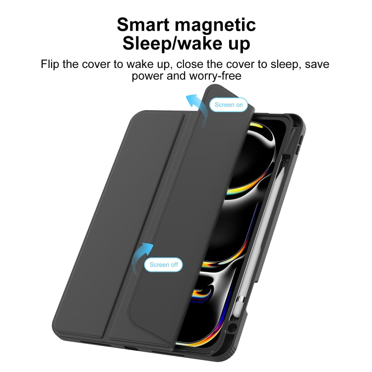 For iPad Pro 13 2024 Mutural Pinyue Series Smart Leather Tablet Case(Black) - free shipping - PMC TechLife - Order now!