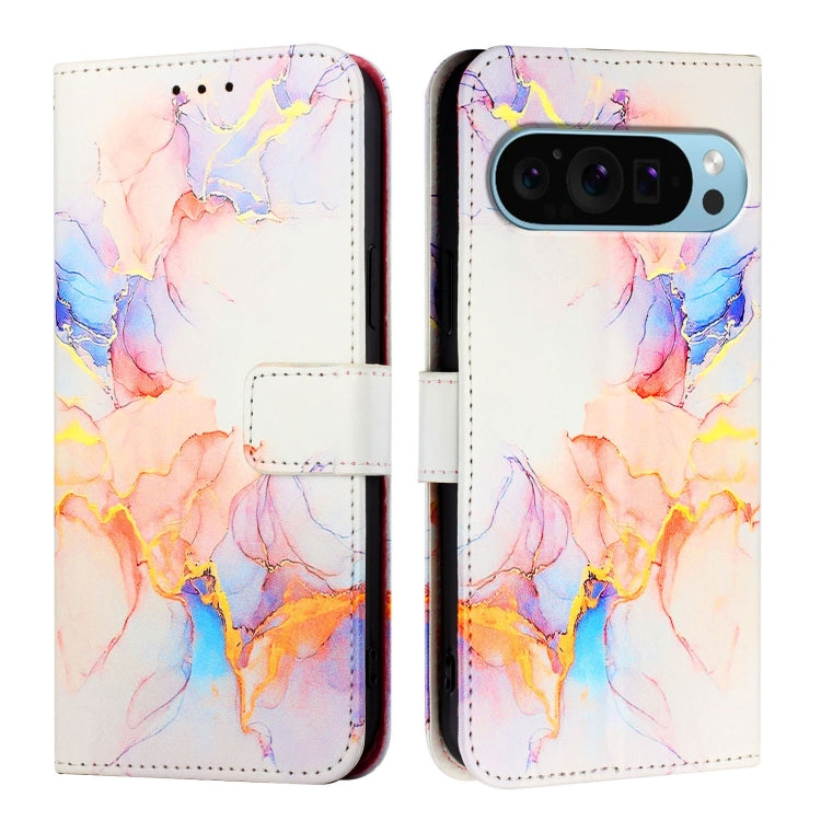 For Google Pixel 9 PT003 Marble Pattern Flip Leather Phone Case(Galaxy Marble White) - Google Cases by PMC TechLife | Online Shopping South Africa | PMC TechLife | Buy Now Pay Later Mobicred