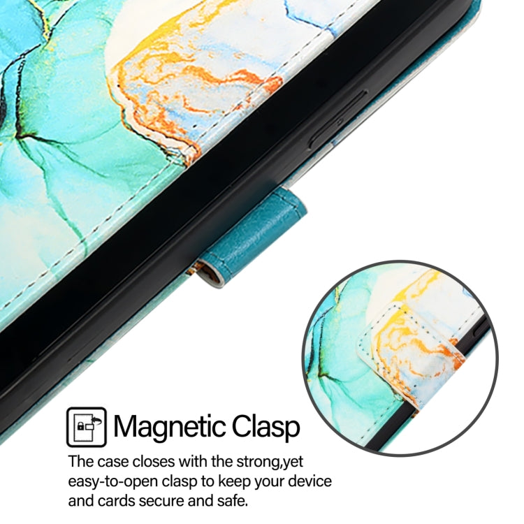 For Google Pixel 9 PT003 Marble Pattern Flip Leather Phone Case(Green) - Google Cases by PMC TechLife | Online Shopping South Africa | PMC TechLife | Buy Now Pay Later Mobicred
