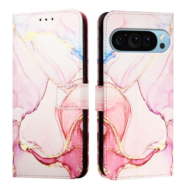For Google Pixel 9 Pro XL PT003 Marble Pattern Flip Leather Phone Case(Rose Gold) - Google Cases by PMC TechLife | Online Shopping South Africa | PMC TechLife | Buy Now Pay Later Mobicred
