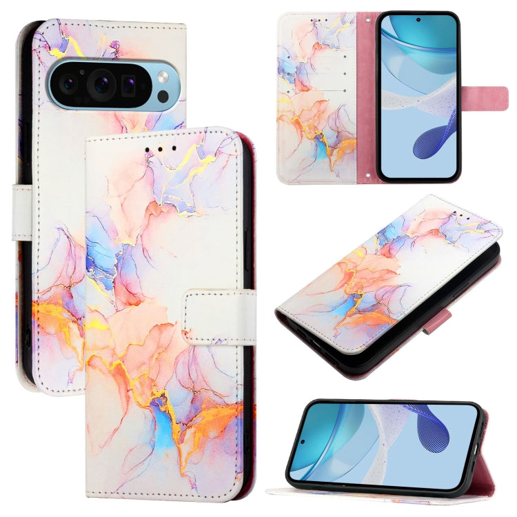 For Google Pixel 9 Pro XL PT003 Marble Pattern Flip Leather Phone Case(Galaxy Marble White) - Google Cases by PMC TechLife | Online Shopping South Africa | PMC TechLife | Buy Now Pay Later Mobicred