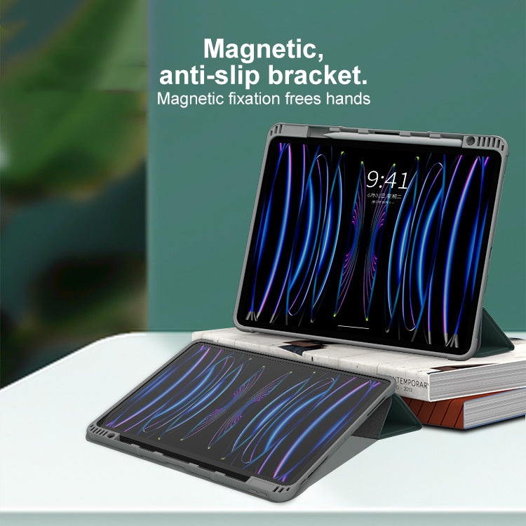 For iPad Air 13 2025 / 2024 Mutural PC Hybrid TPU Leather Smart Tablet Case(Black) - iPad Air 13 2025 / 2024 Cases by Mutural | Online Shopping South Africa | PMC TechLife | Buy Now Pay Later Mobicred