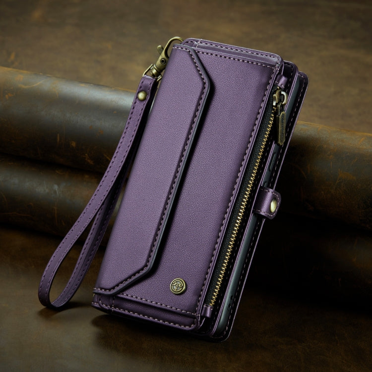 For Google Pixel 8 Pro CaseMe C36 Card Slots Zipper Wallet RFID Anti-theft Leather Phone Case(Purple) - Google Cases by CaseMe | Online Shopping South Africa | PMC Jewellery | Buy Now Pay Later Mobicred