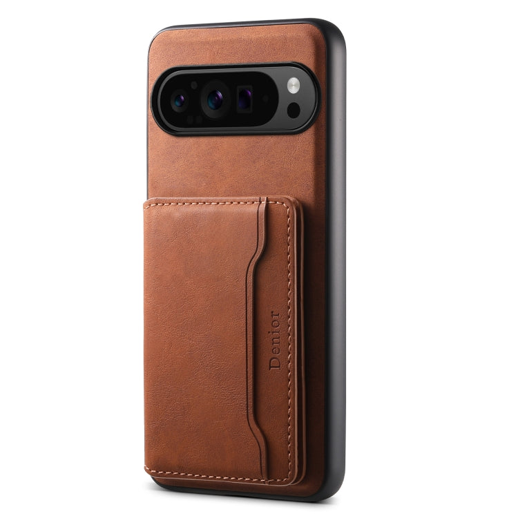For Google Pixel 9 Pro Denior D13 Retro Texture Leather MagSafe Card Bag Phone Case(Brown) - free shipping - PMC TechLife - Order now!