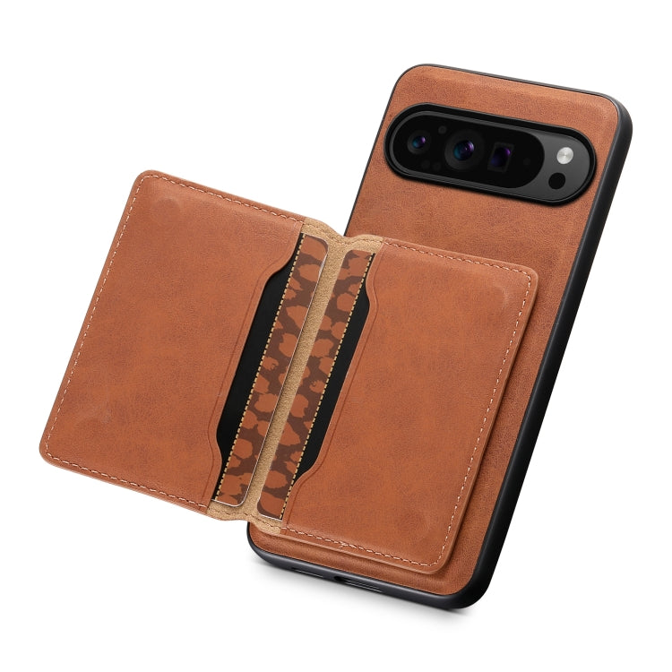 For Google Pixel 9 Pro Denior D13 Retro Texture Leather MagSafe Card Bag Phone Case(Brown) - free shipping - PMC TechLife - Order now!