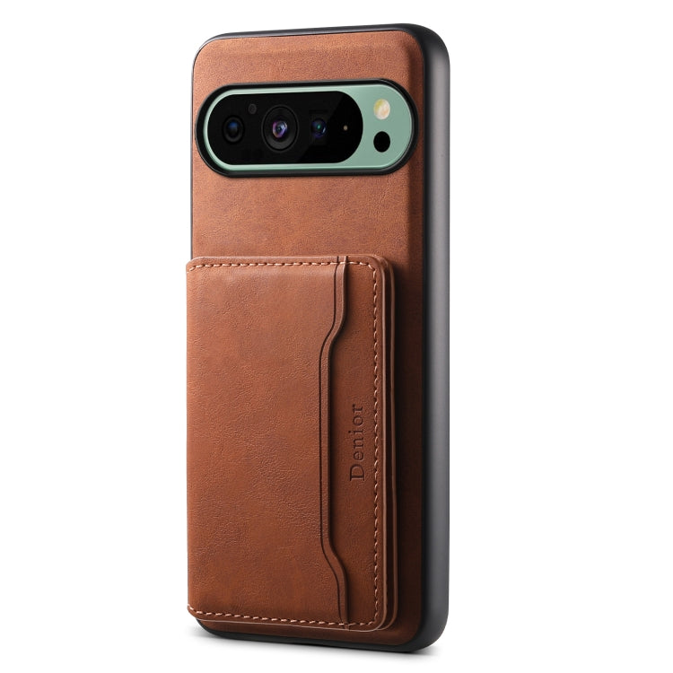 For Google Pixel 9 Denior D13 Retro Texture Leather MagSafe Card Bag Phone Case(Brown) - free shipping - PMC TechLife - Order now!