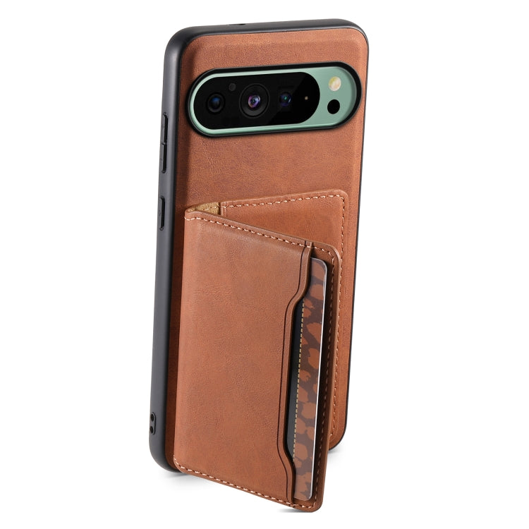 For Google Pixel 9 Denior D13 Retro Texture Leather MagSafe Card Bag Phone Case(Brown) - free shipping - PMC TechLife - Order now!