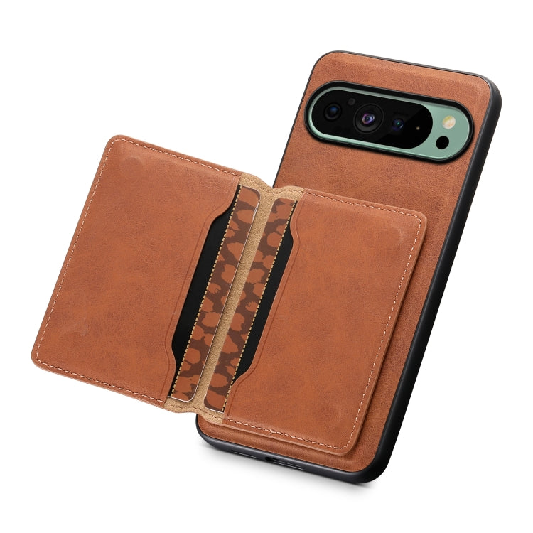 For Google Pixel 9 Denior D13 Retro Texture Leather MagSafe Card Bag Phone Case(Brown) - free shipping - PMC TechLife - Order now!
