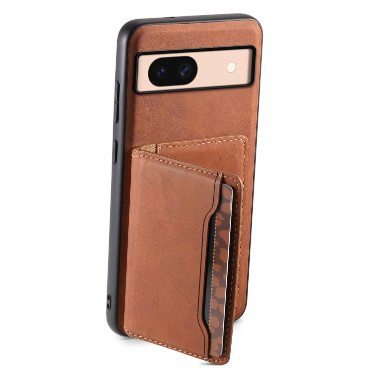For Google Pixel 8a Denior D13 Retro Texture Leather MagSafe Card Bag Phone Case(Brown) - free shipping - PMC TechLife - Order now!